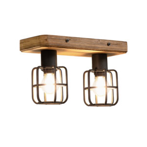 Fabrica 2 Light Black Ceiling Light