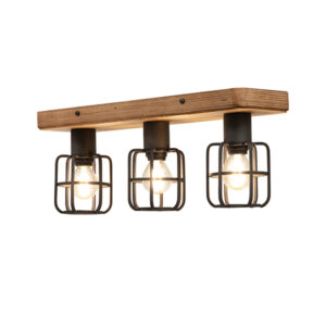 Fabrica 3 Light Black Ceiling Light