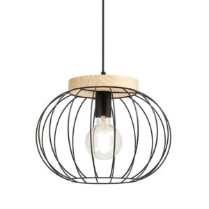 Hanna 1 Light Black Pendant Light