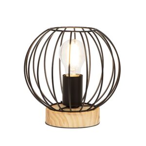 Hanna 1 Light Black Table Lamp