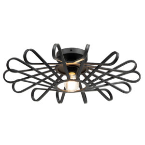 Helly 1 Light Black Ceiling Light