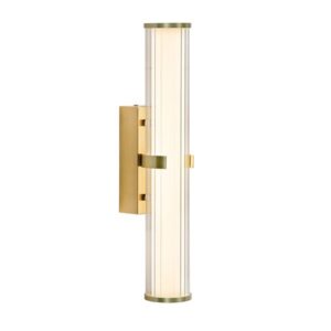 Saxon 1 Light Gold Bathroom Wall Light - Led