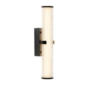 Saxon 1 Light Black Bathroom Wall Light - Led