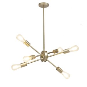 Traveller 6 Light Gold Pendant Light