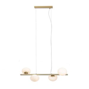 Kanji 4 Light Gold Pendant Light