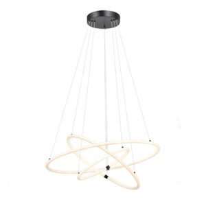 Evolve Led 3 Light Black Pendant Light