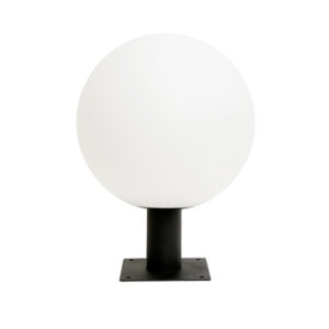 Sphere 300mm Black Outdoor Pedestal Light