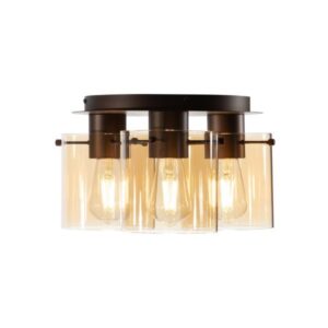 Jiraiya 3 Light Amber Ceiling Light