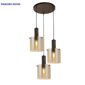 Jiraiya 3 Light Amber Pendant Light