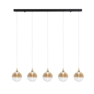 Aurum Led 5 Light Amber Pendant Light