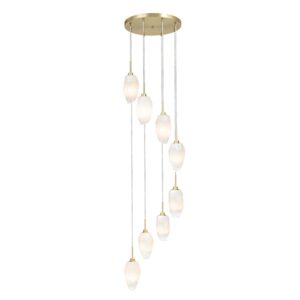 Sela 8 Light Satin Brass Pendant Light