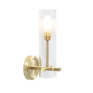 Lucia 1 Light Satin Brass Wall Light