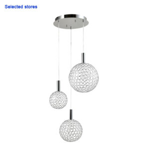 Karbonell Led 3 Light Chrome Pendant Light