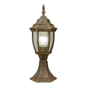 Chelsea Antique Gold Outdoor Pedestal Lantern