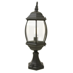 Valiant Black Outdoor Pedestal Lantern