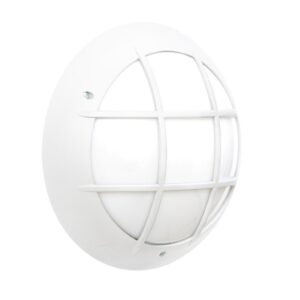 Euro Coastal White Outdoor Wall Bulkhead Light
