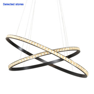 Kristal Led 1 Light Black Pendant Light