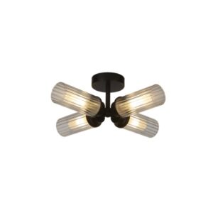 Rex 4 Light Black Ceiling Light