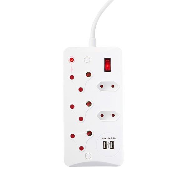 Multiplug Usb 5 Way Surge Protection