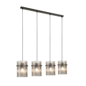 Cascade 4 Light Black Bar Pendant