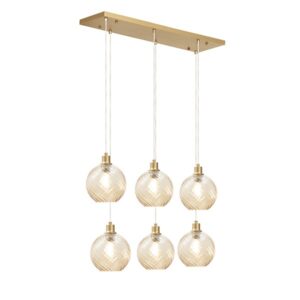 Galleria 6 Light Champagne Bar Pendant Light